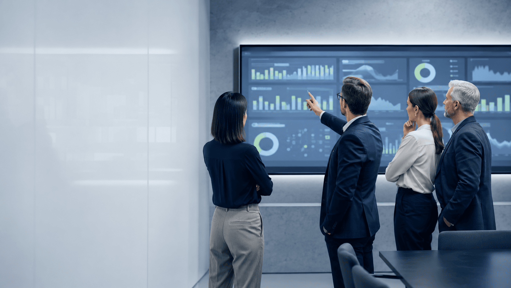 HR and security stakeholders reviewing aggregate analytics